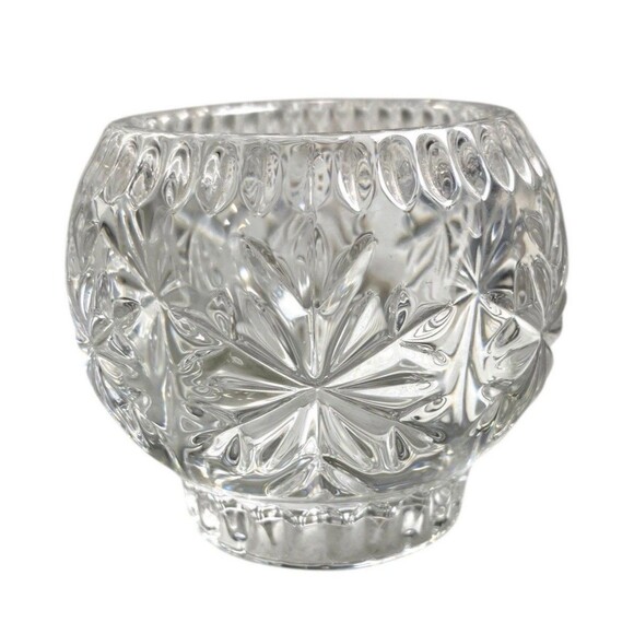 PartyLite Crystal Aurora Starburst Tealight Votive Candle Holder Heavy Glass - Picture 3 of 11